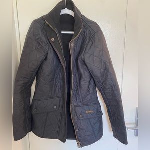 Barbour quilted jacket black